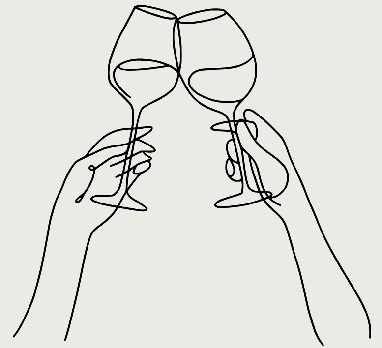 Wine glass toast